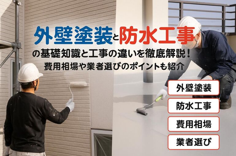 13外壁塗装と防水の基礎知識と工事の違いを徹底解説！費用相場や業者選びのポイントも紹介