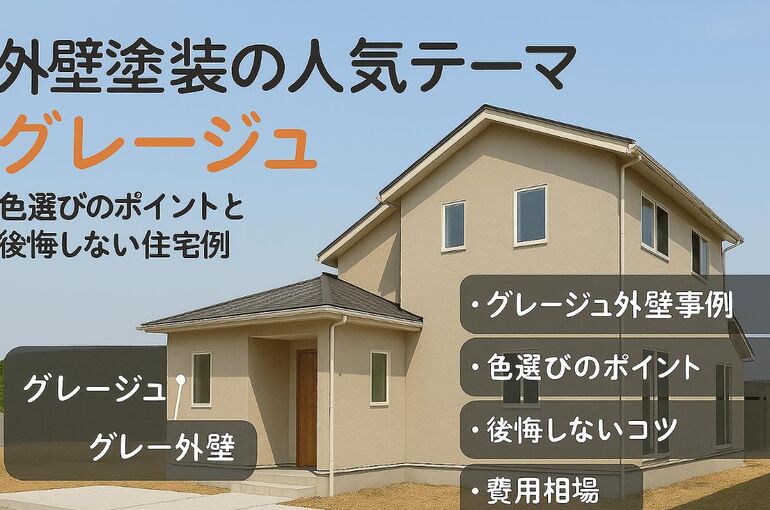12外壁塗装 グレージュ